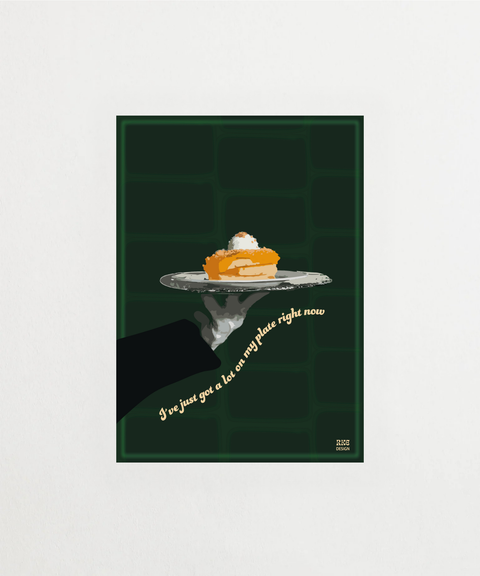 A lot on my plate poster med illustrativ design – FrenzyFrame