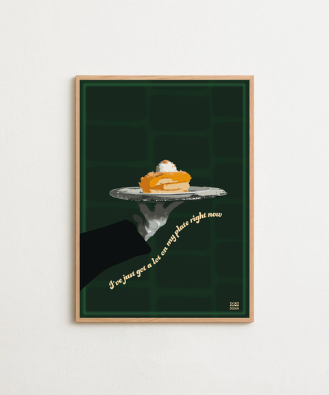 A lot on my plate poster i miljö med ram som tillval – FrenzyFrame