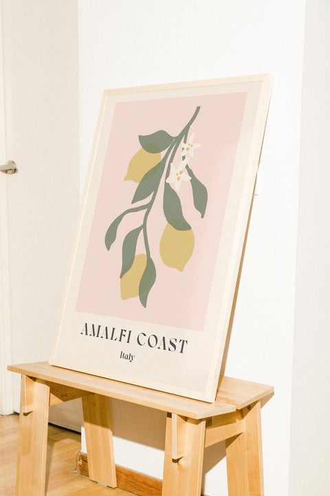 Amalfi Lemons poster visad med ram som tillval – FrenzyFrame