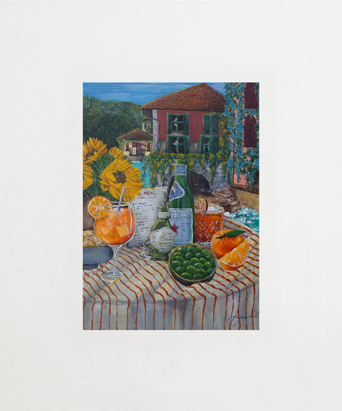 Aperitivo poster med vintage illustration av drycker – FrenzyFrame