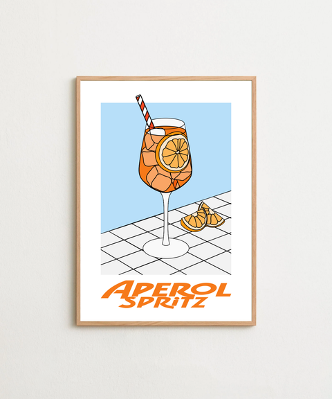 Aperol Spritz poster visad med valfri ram – FrenzyFrame