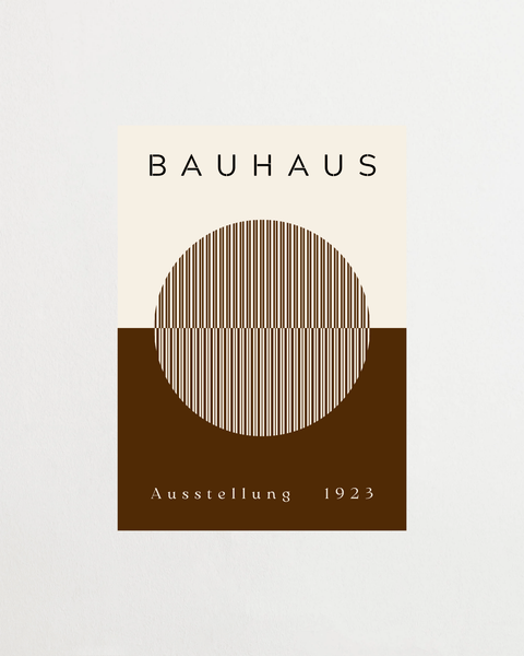 Bauhaus Eclipse poster med geometriska former – FrenzyFrame