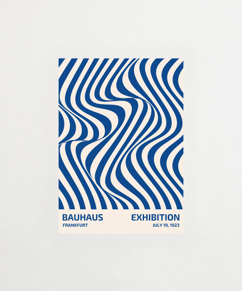 Bauhaus Frankfurt Flow poster med geometriska former – FrenzyFrame