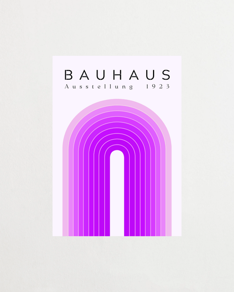 Bauhaus Loop poster med geometriska former – FrenzyFrame