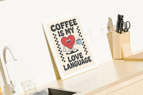 Brew Baby Brew poster visad med valfri ram – FrenzyFrame