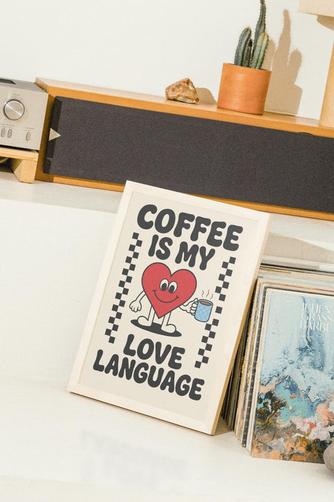 Brew Baby Brew poster visad med valfri ram – FrenzyFrame