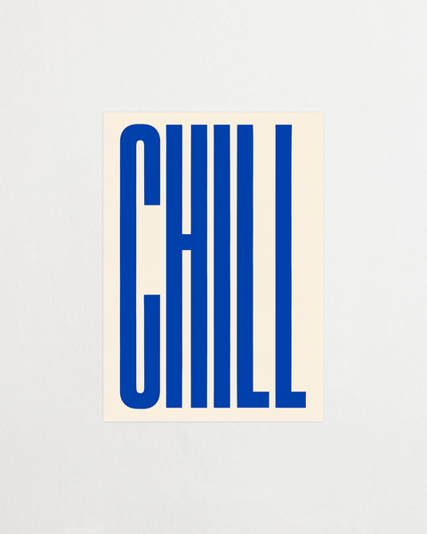 CHILL No.1 poster med minimalistisk design – FrenzyFrame