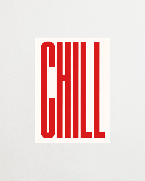 CHILL No.2 poster med minimalistisk design – FrenzyFrame