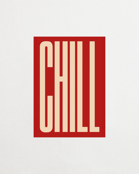 CHILL No.4 poster med minimalistisk design – FrenzyFrame