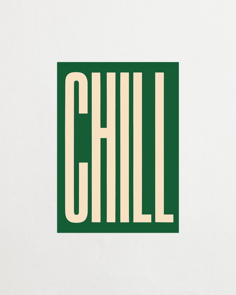 CHILL No.5 poster – minimalistisk design – FrenzyFrame