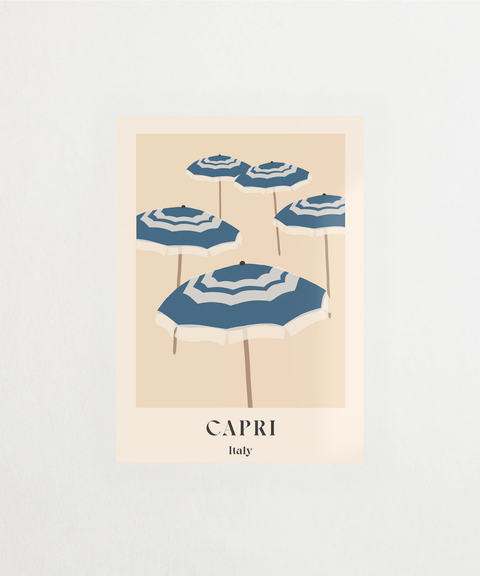 Capri Shade poster med färgglad abstrakt design – FrenzyFrame