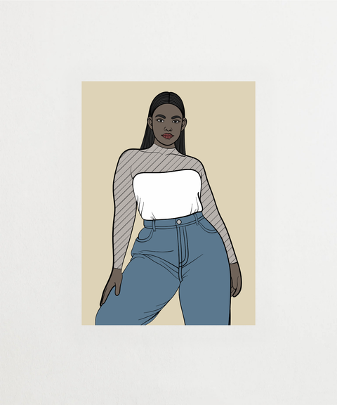 Charlie poster med illustrativt motiv – FrenzyFrame