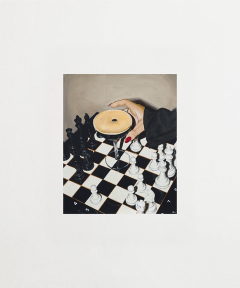 Checkmate at Midnight poster visad med ram som tillval – FrenzyFrame
