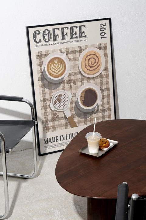 Coffee Moments poster visad med valfri ram – FrenzyFrame kökstavla