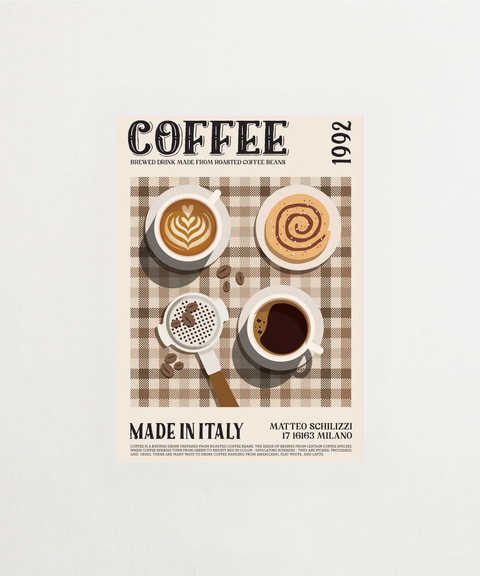 Coffee Moments poster med kaffemotiv – FrenzyFrame