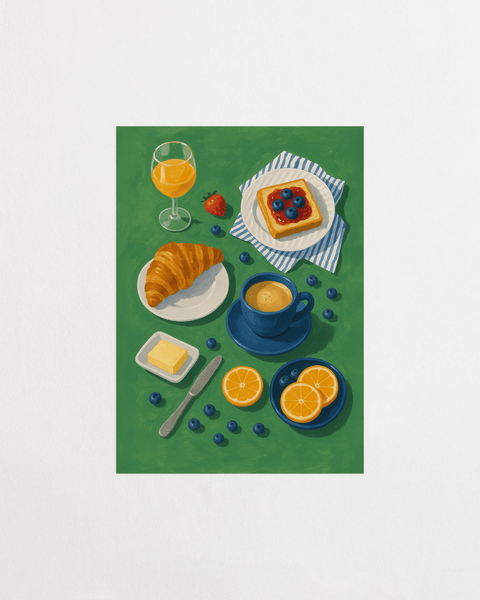 Crème de la Croissant poster med illustration av gifflar – FrenzyFrame