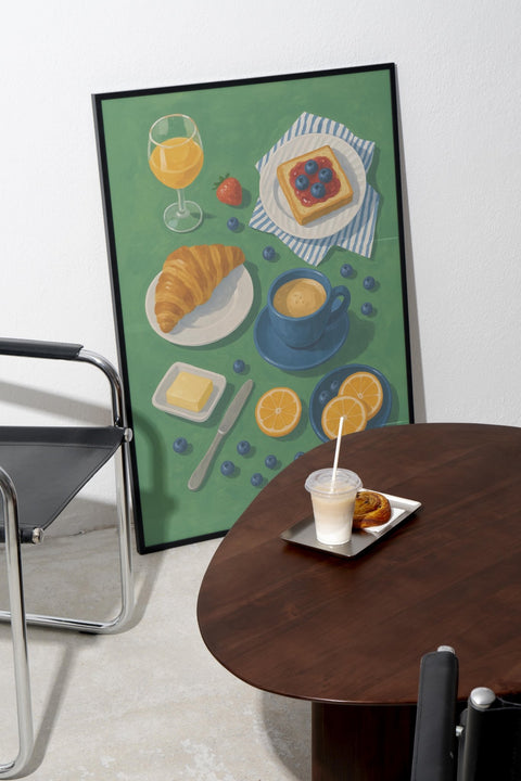 Crème de la Croissant poster visad med valfri ram – FrenzyFrame