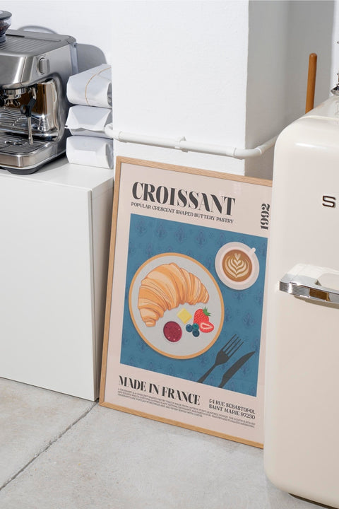 Croissant à Paris poster visad med valfri ram – FrenzyFrame