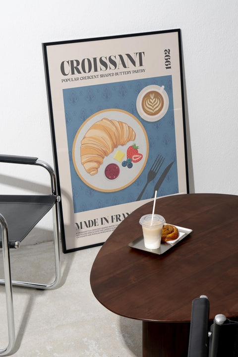 Croissant à Paris poster visad med valfri ram – FrenzyFrame