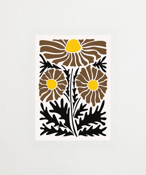 Daisy Groove poster med färgglad blomsterdesign – FrenzyFrame