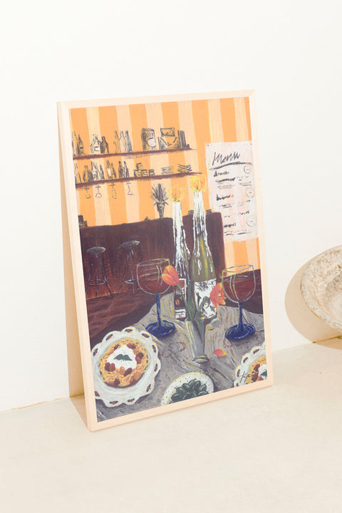 Dejtkväll poster visad med ram som tillval – FrenzyFrame