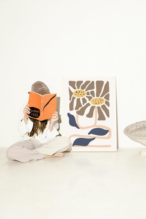 Desert Daisies poster visad med ram som tillval – FrenzyFrame