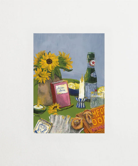 Dinner Diaries poster med matmotiv – FrenzyFrame