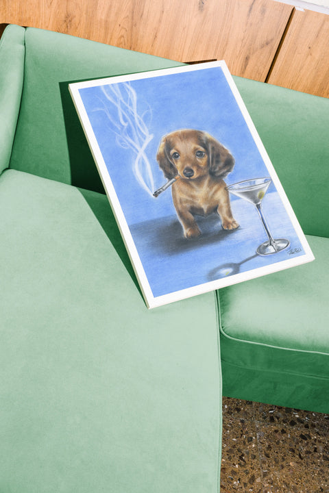 Drinking Winston poster visad med ram som tillval – FrenzyFrame