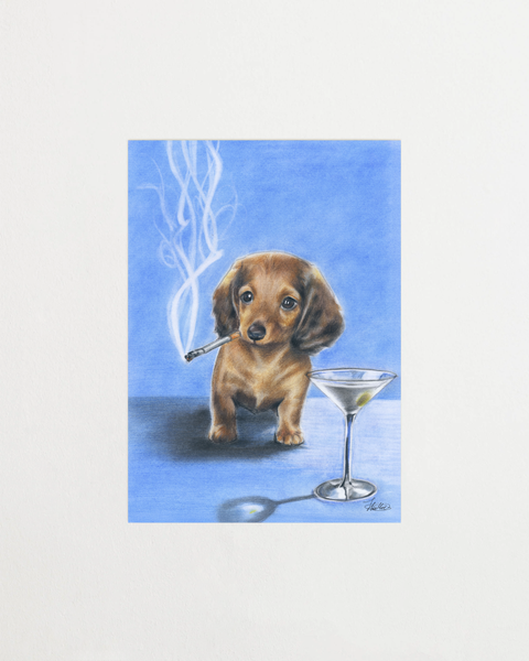 Drinking Winston poster – rolig illustration av man som dricker – FrenzyFrame