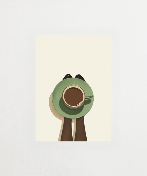 Espresso Silhouette poster med kaffemotiv – FrenzyFrame