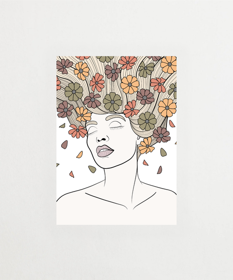 Flora poster med blommor och växter – FrenzyFrame