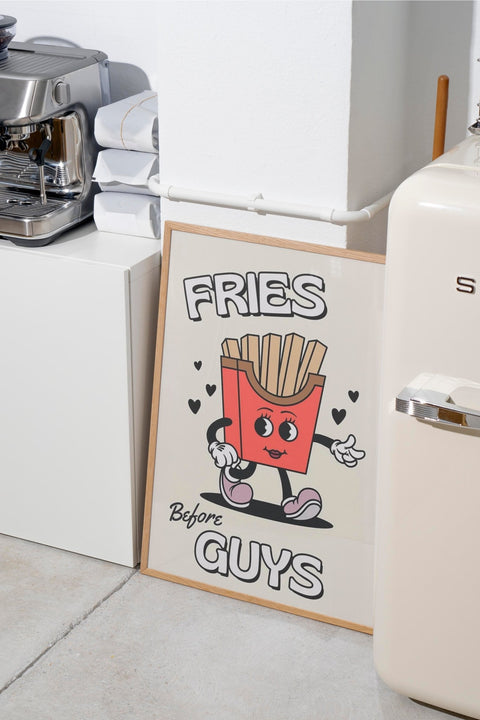 Poster Fries Before Guys visad med valfri ram – FrenzyFrame