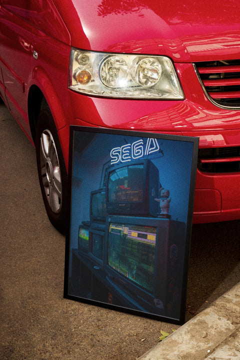 Game Over poster visad med valfri ram – FrenzyFrame