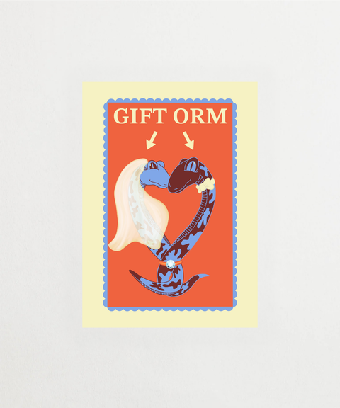 Gift orm poster med slang och grönt motiv – FrenzyFrame
