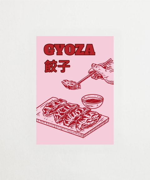 Gyoza poster med asiatisk illustration – FrenzyFrame