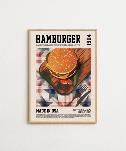 Hamburger 1904 poster visad med ram som tillval – FrenzyFrame