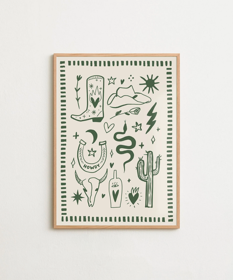 Howdy Magic poster med ram som tillval – FrenzyFrame