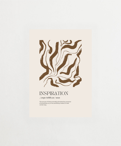 Inspiration in Motion poster med dynamisk illustration – FrenzyFrame