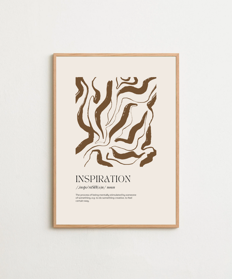 Inspiration in Motion poster visad med valfri ram – FrenzyFrame