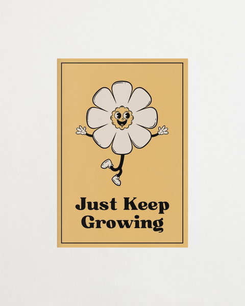 Keep Growing poster med växtmotiv – FrenzyFrame