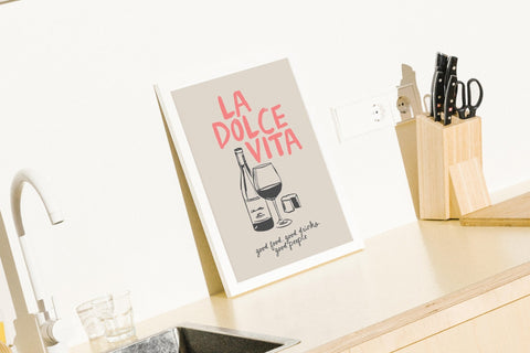 La Dolce Vita poster visad med valfri ram – FrenzyFrame
