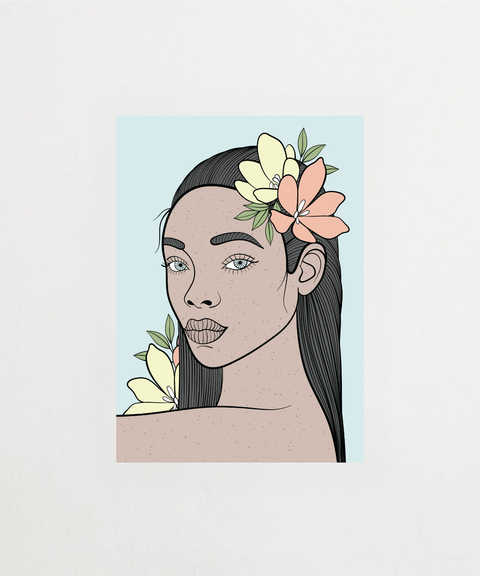 Laila poster med illustrativ design – FrenzyFrame