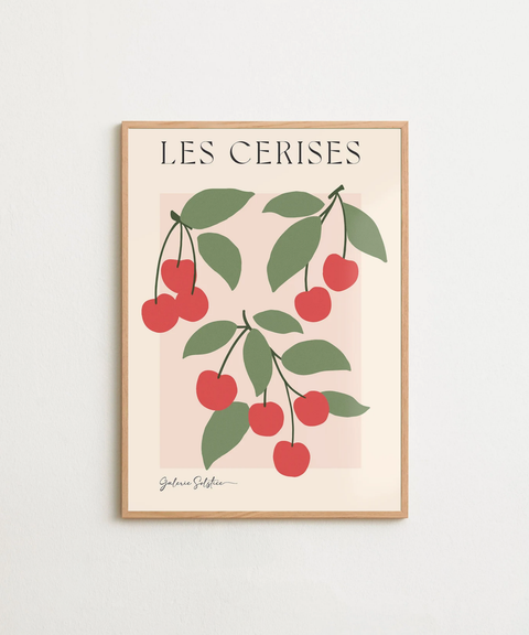Les Cerises poster visad med valfri ram – FrenzyFrame