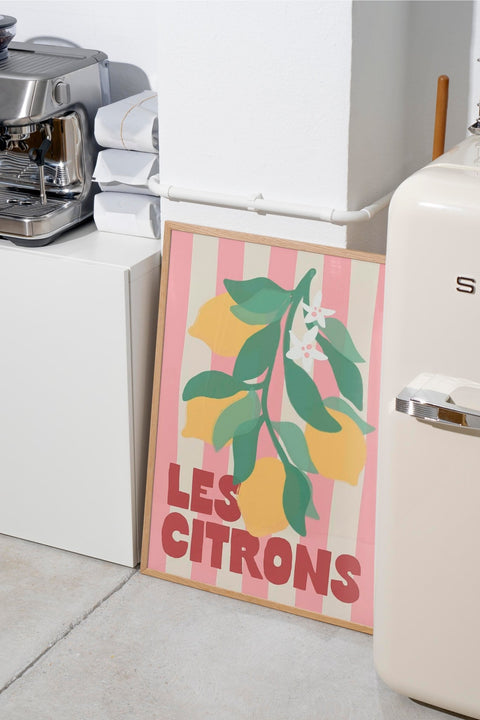 Les Citrons poster visad med ram som tillval – FrenzyFrame