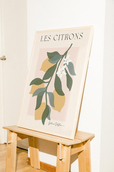 Les Citrons poster visad med valfri ram – FrenzyFrame