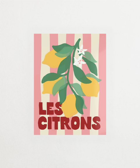 Les Citrons poster med citronmotiv – FrenzyFrame