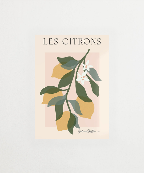 Les Citrons poster med citroner – FrenzyFrame
