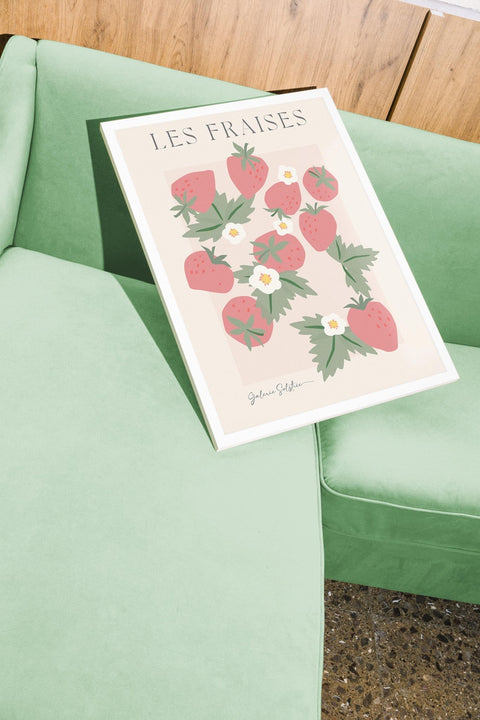 Les Fraises poster visad med ram som tillval – FrenzyFrame