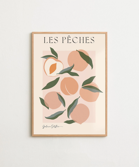 Les Peches poster visad med ram som tillval – FrenzyFrame