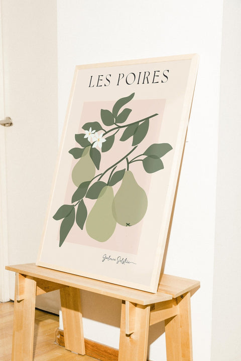 Les Poires poster visad med ram som tillval – FrenzyFrame
